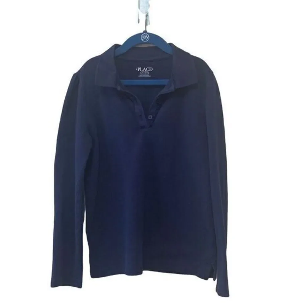 The Children’s Place Long Sleeve Polo Navy Blue Uniform Shirt Little Girls Size